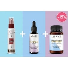 ASAMI Hair Growth Set - Premium Hair Oil, Hair Spray & Supplement